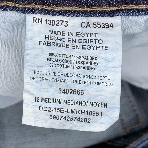 Size 18 Lee Slender Secret Blue Denim Jeans Bootcut Stretch - Picture 10 of 12